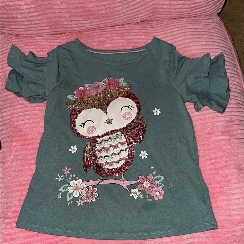 Isaac Mizrahi Green and Pink Short Sleeve Tees with Whimsical Designs
